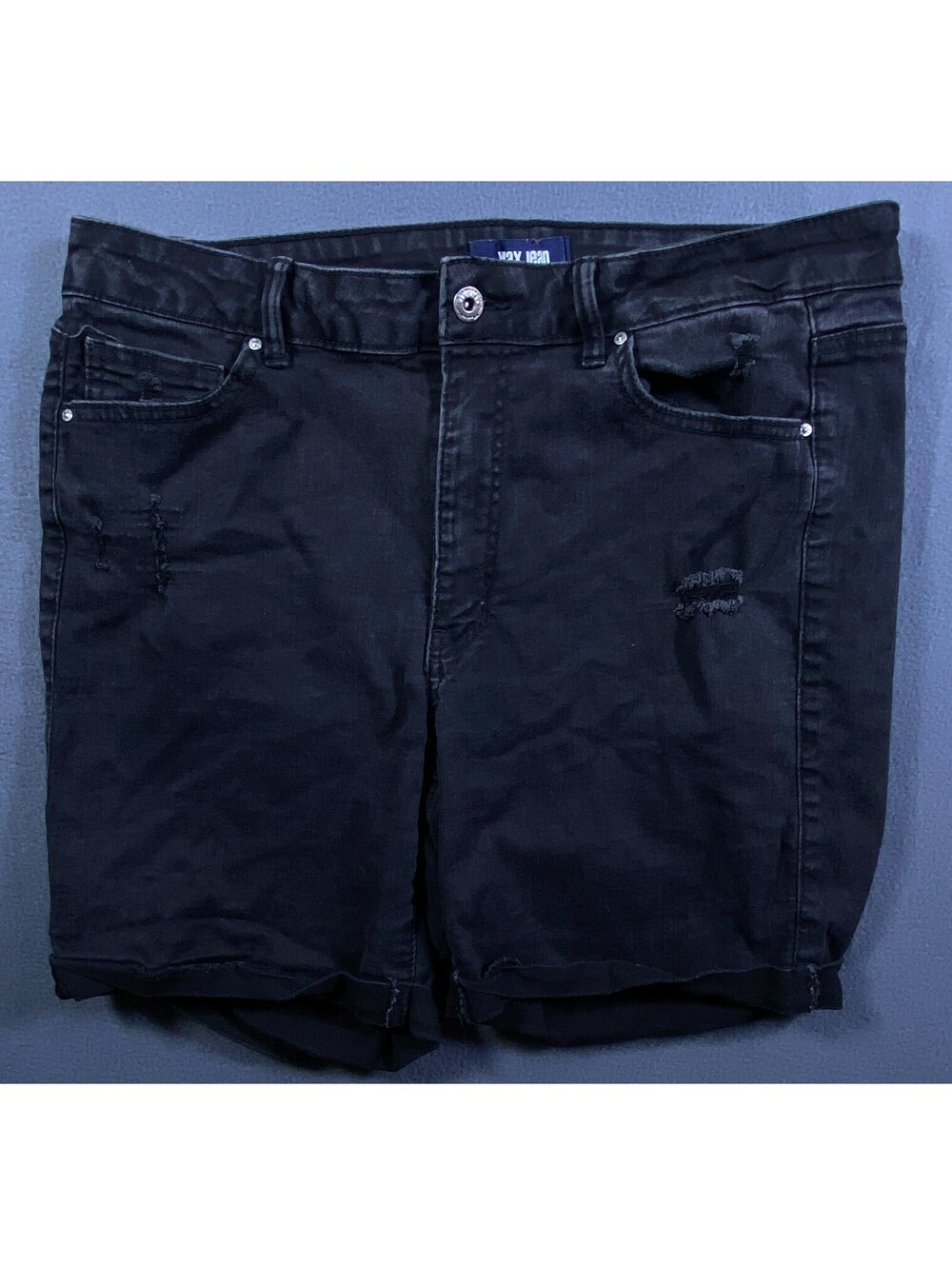 Wax Jeans Los Angeles Size 3X Black Distressed Shorts Stretchy Shorty Punk Mod